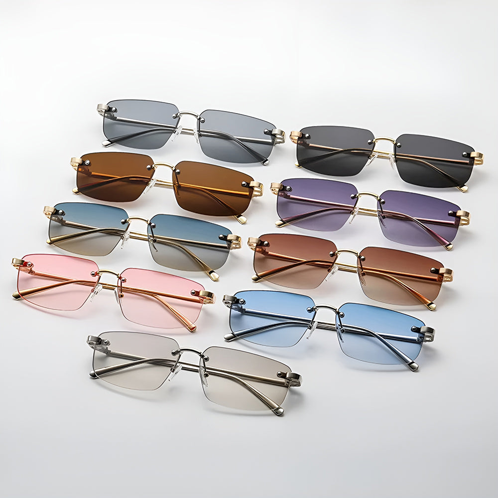 Unisex Techsuit S098 Sunglasses, Silver Blue