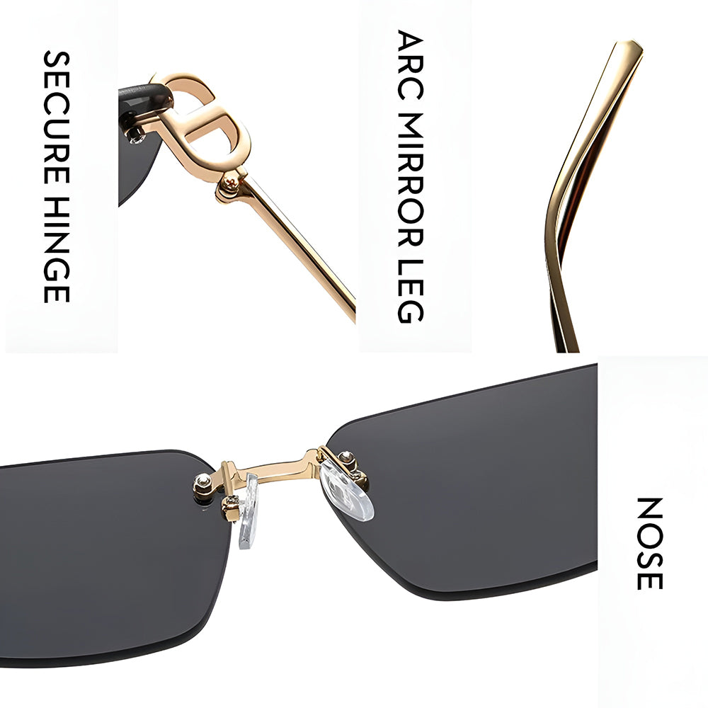 Unisex Techsuit S098 Sunglasses, Gold Pink