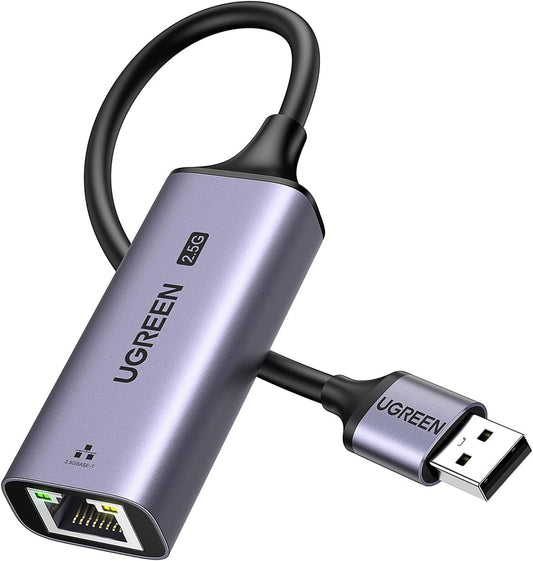 UGREEN CM648 Network Card, RJ45, USB, Grey