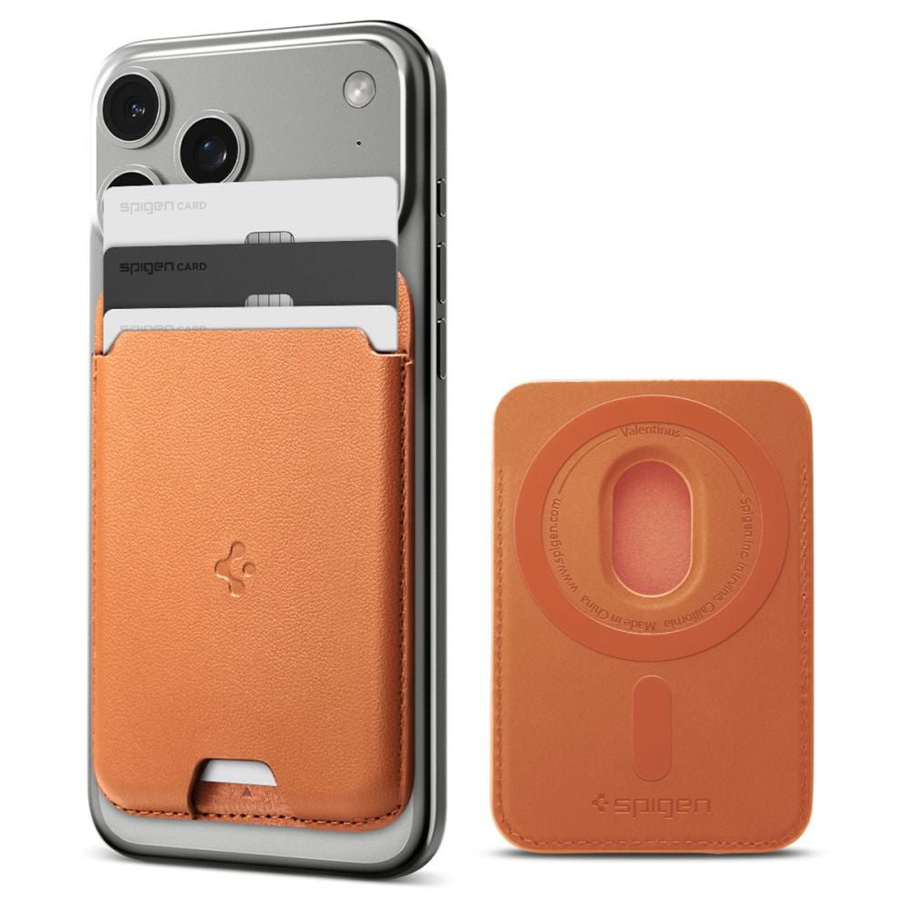 MagSafe Wallet, Spigen, Valentinus MagFit, Orange AFA11339