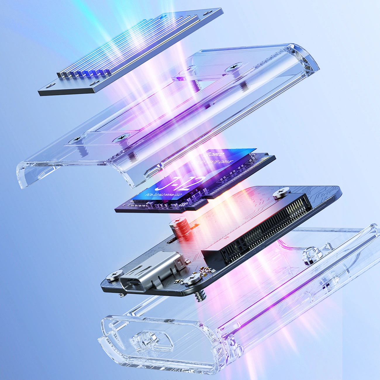 Orico TC20-M2-10G Rack for M.2 NVMe 2230 SSD, Transparent