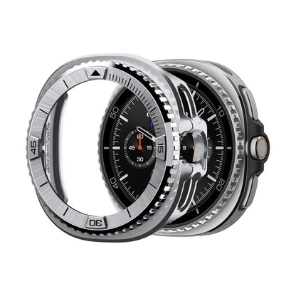 Spigen Tune Pro Pilot Protection Frame for Samsung Galaxy Watch8 Classic, Silver ACS10017