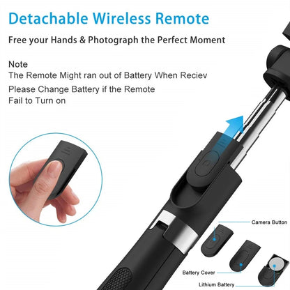 Selfie Stick Bluetooth Techsuit L01, Universal, Black
