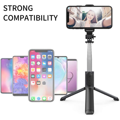 Selfie Stick Bluetooth Techsuit Q01, Universal, Black