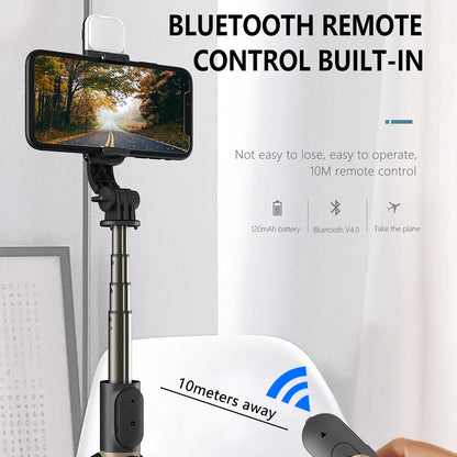 Selfie Stick Bluetooth Techsuit Q03s, Universal, Black