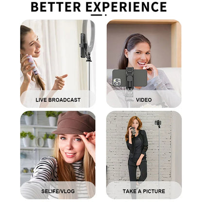 Selfie Stick Bluetooth Techsuit Q05, Universal, Black