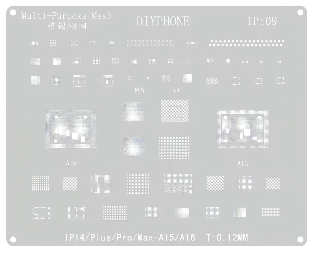BGA DIYPhone Stencil for Apple iPhone 14 Series