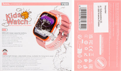HOCO Y101 Kids Call Smartwatch, Pink