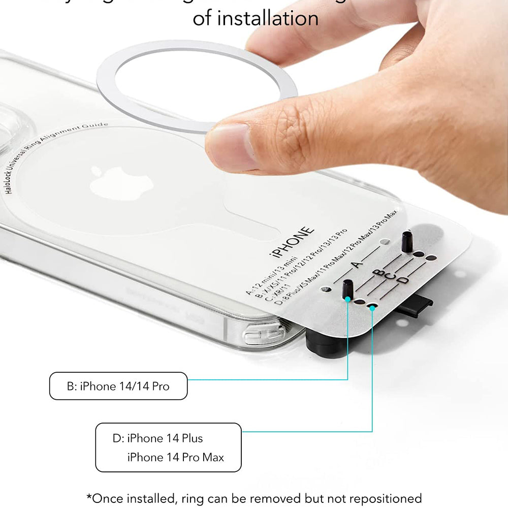 ESR HaloLock Metallic Sticker, Set of 2 Pieces, White