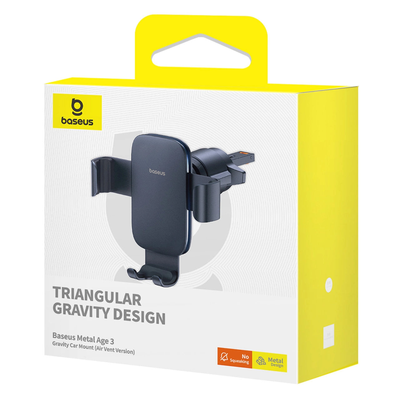 Baseus Metal Age 3 Car Holder, 4.7inch - 7.2inch, Black BS-CM028