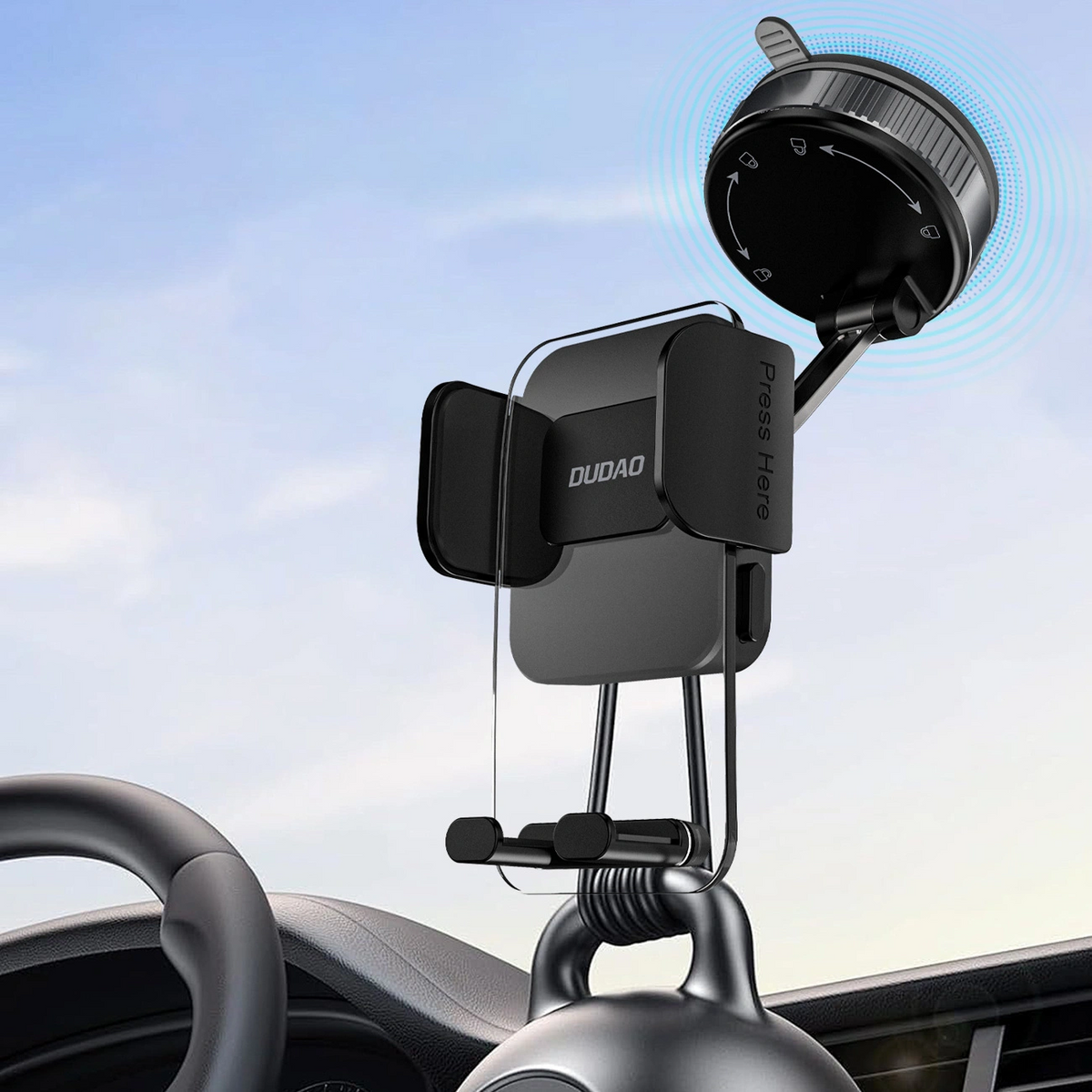 Dudao F24Plus Car Mount, Universal, Black