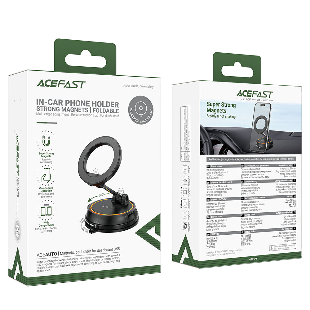Acefast D55 Universal Magnetic Car Holder, Black