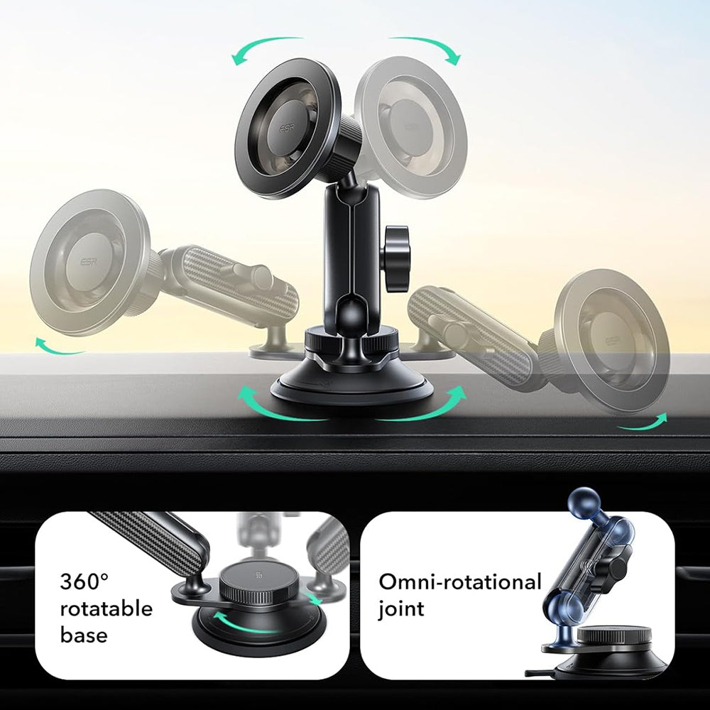 ESR OmniLock Dash Magnetic Car Holder, Universal, Black