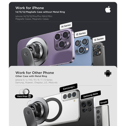 Lisen Magnetic Car Holder, Universal, Black YL0223050002