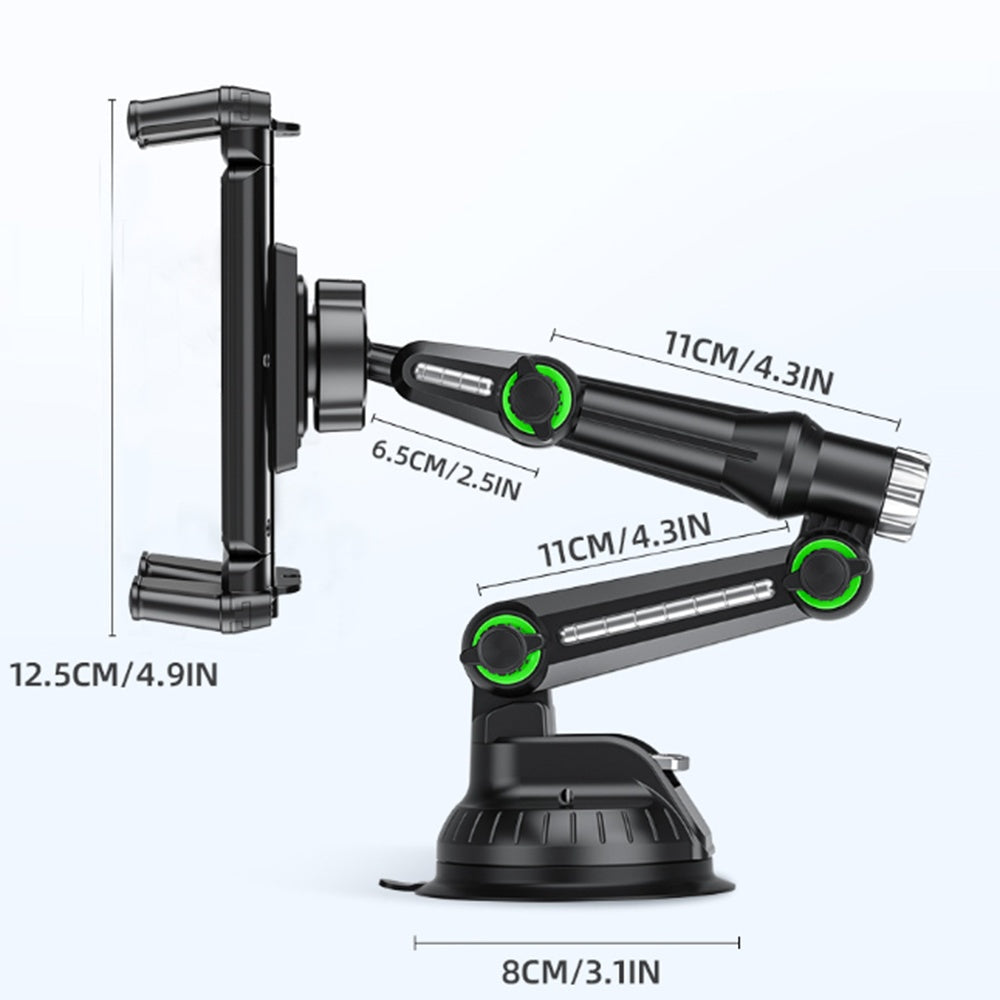 Techsuit ST1 Car Holder for Phone / Tablet, 4.7inch - 12.9inch, Black