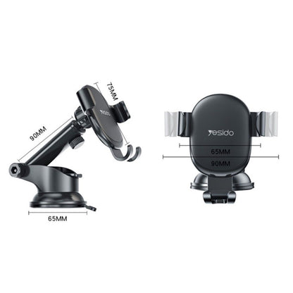 Yesido C120 Car Holder, 4inch - 6.5inch, Black