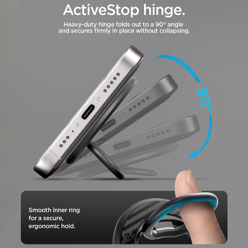 Spigen O-Mag OM106 Ring Holder, Universal, Black AMP09334