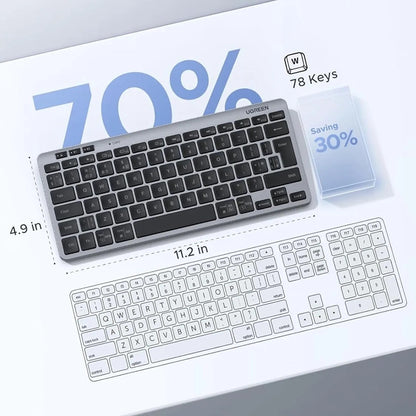 UGREEN 75049 Wireless Keyboard, BT / Wi-Fi, Black