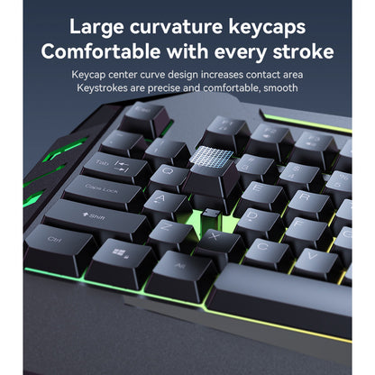 Yesido KB21 Wireless Keyboard, RGB, 1.5m, Black