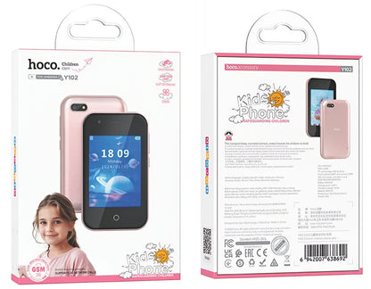 HOCO Y102 Kids Mobile Phone, 2G, 2.8inch Display, Pink