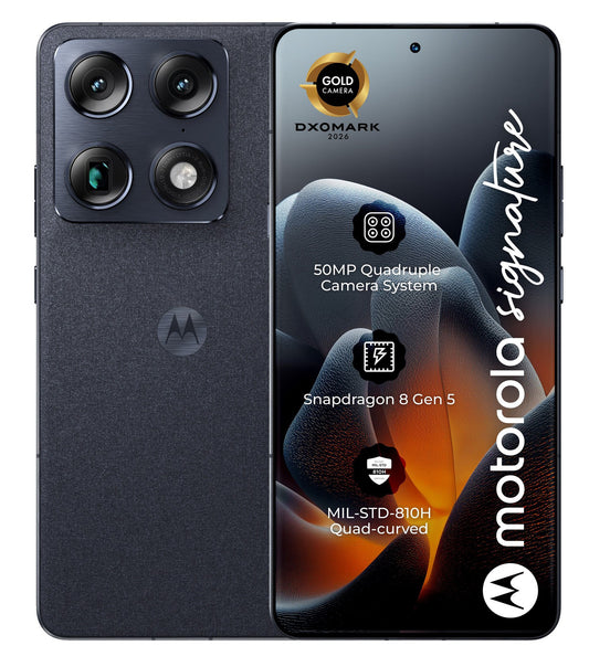 Motorola Signature 5G Mobile Phone, 512GB, 16GB, Pantone Carbon PBAB0002SE