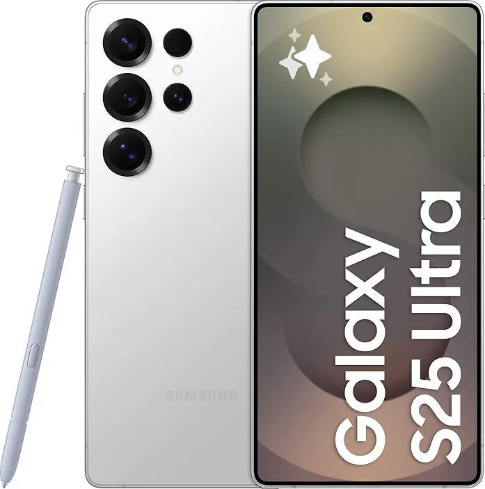 Samsung Galaxy S25 Ultra Mobile Phone, 256GB, 12GB, Titanium Whitesilver SM-S938BZSDEUB